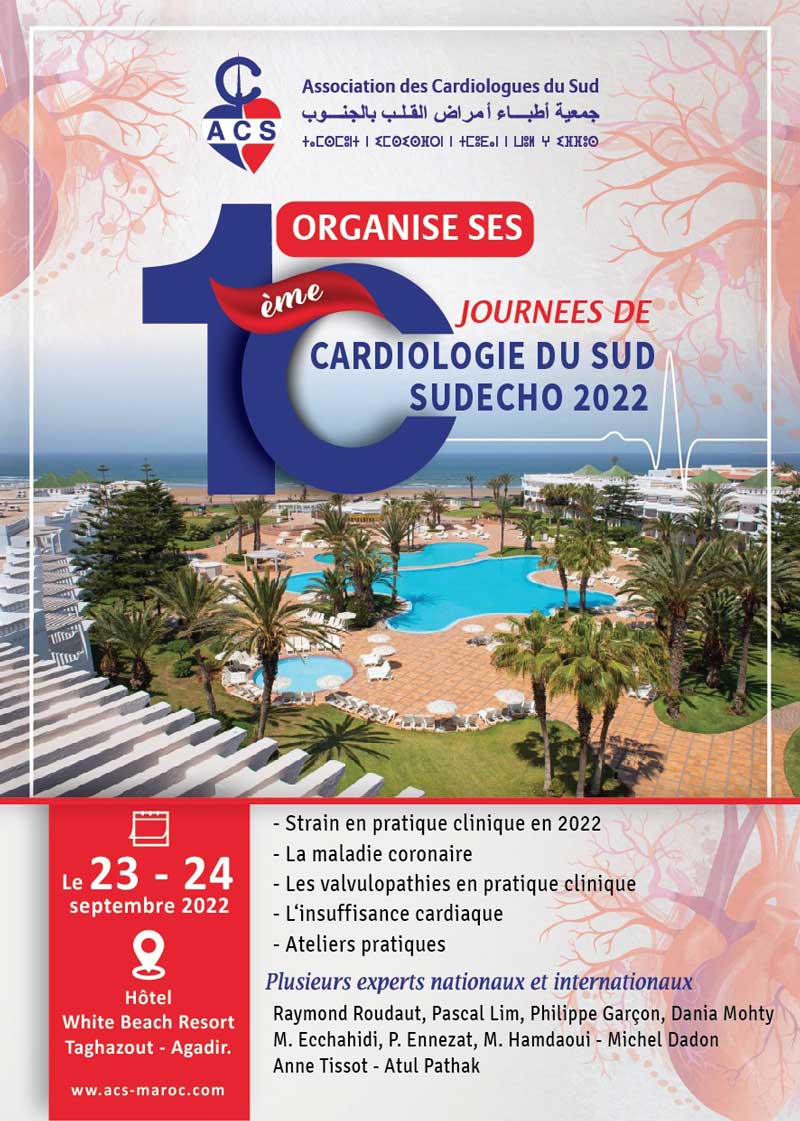 You are currently viewing 10èmes Journées de Cardiologie du Sud – SUDECHO 2022